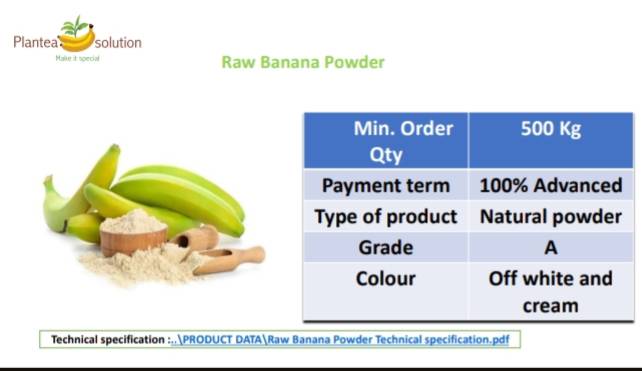 निर्जलित फळ उत्पादने Banana Powder