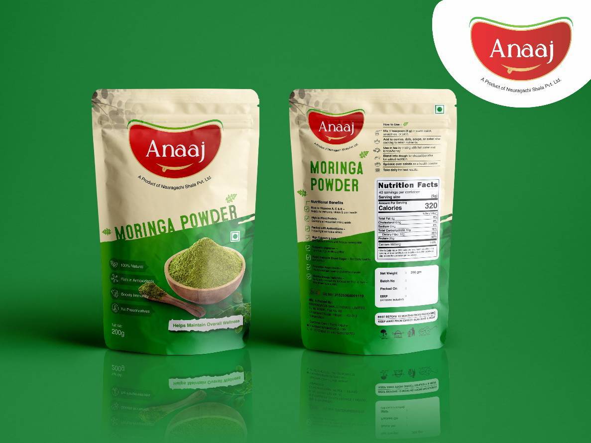 निर्जलित हर्बल (औषधीय) उत्पाद Moringa Leaf Powder